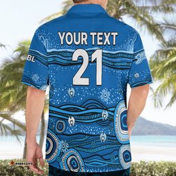 Custom Text And Number Australia Strikers Cricket Hawaiian Shirt Indigenous