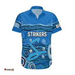 Custom Text And Number Australia Strikers Cricket Hawaiian Shirt Indigenous