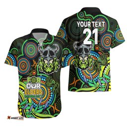 Custom Raiders Rugby Aboriginal Art Hawaiian Shirt NAIDOC Indigenous Tribal