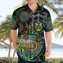 Custom Raiders Rugby Aboriginal Art Hawaiian Shirt NAIDOC Indigenous Tribal