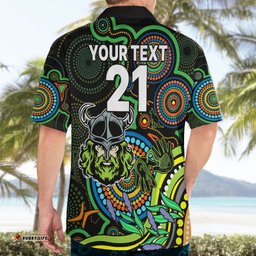 Custom Raiders Rugby Aboriginal Art Hawaiian Shirt NAIDOC Indigenous Tribal