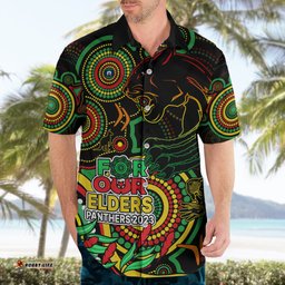 Panthers Rugby Aboriginal Art Hawaiian Shirt NAIDOC Indigenous Tribal