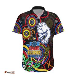 Bulldogs Football Aboriginal Art Hawaiian Shirt NAIDOC Indigenous Tribal