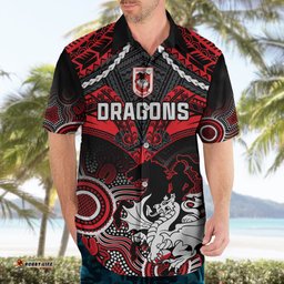 Dragons Rugby Hawaiian Shirt Saints 1998 Aboriginal Mix Polynesian Pattern