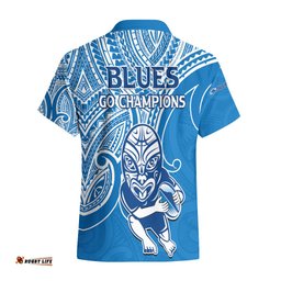 Blues Super Rugby Hawaiian Shirt Kahurangi Go Champions