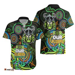 Raiders Rugby Aboriginal Art Hawaiian Shirt NAIDOC Indigenous Tribal