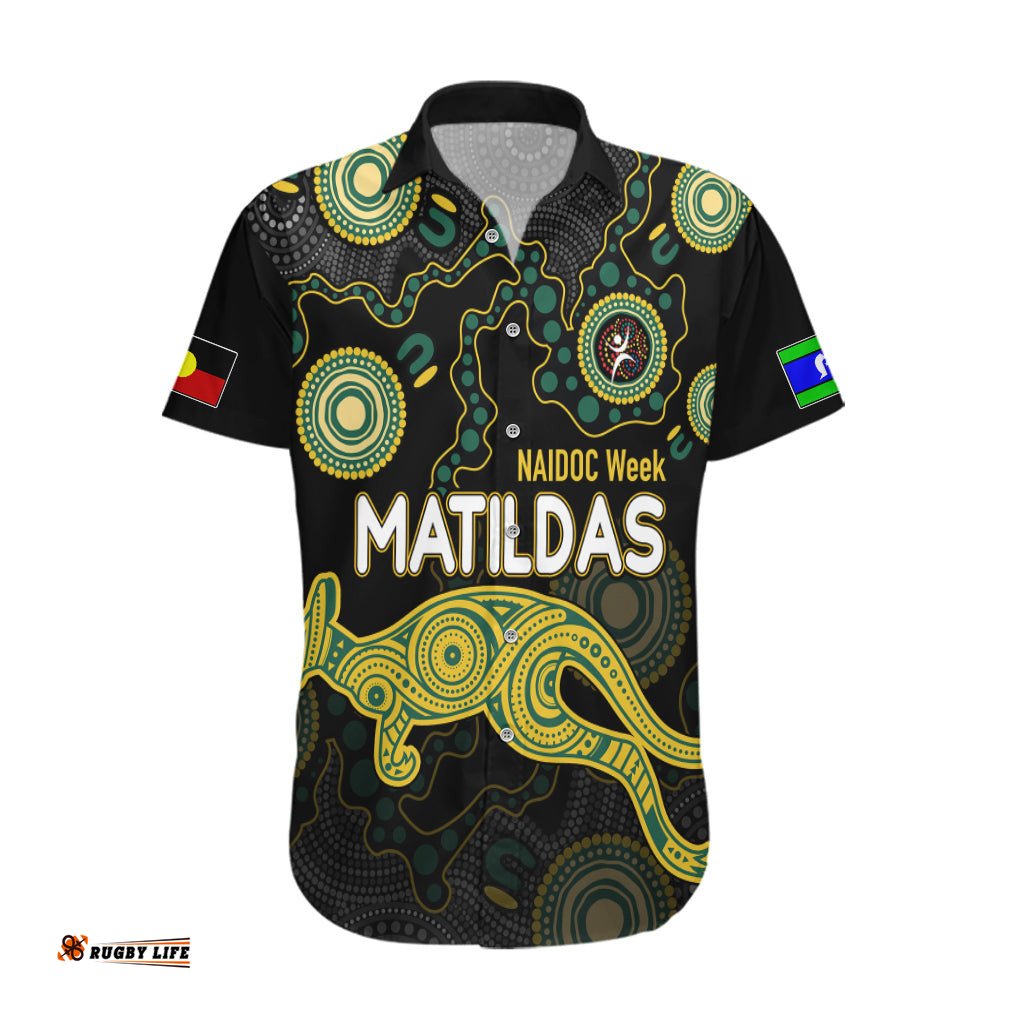 NAIDOC Week Hawaiian Shirt Australia Soccer Matildas For Our Elders