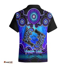 Personalised Australia Pisces Platypus Zodiac Hawaiian Shirt Auz Astrology Aboriginal Blue