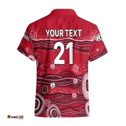 Custom Text And Number Australia Renegades Cricket Hawaiian Shirt Indigenous