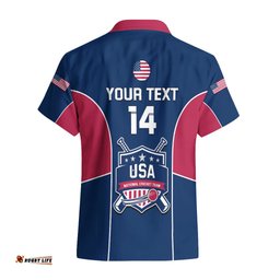 Personalised United States Cricket Hawaiian Shirt Go USA Dynamic Version