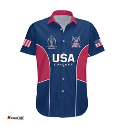 Personalised United States Cricket Hawaiian Shirt Go USA Dynamic Version