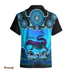 Personalised Australia Capricorn Goanna Zodiac Hawaiian Shirt Auz Astrology Aboriginal Aqua