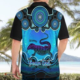 Personalised Australia Capricorn Goanna Zodiac Hawaiian Shirt Auz Astrology Aboriginal Aqua
