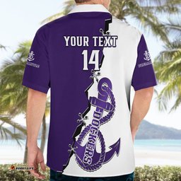Personalised Fremantle Dockers Football Hawaiian Shirt Go Freo Sporty Version 02