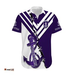 Personalised Fremantle Dockers Football Hawaiian Shirt Go Freo Sporty Version 02
