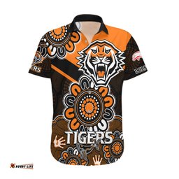 NRL Wests Tigers Combine Dolphins Rugby Hawaiian Shirt Aboriginal Vibe