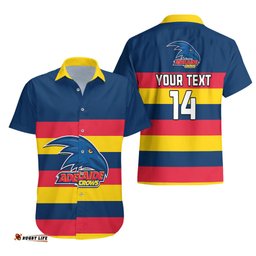 Personalised Adelaide Football Hawaiian Shirt Go Crows Sporty Style