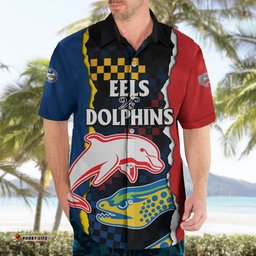 NRL Combine Dolphins and Parra Eels Hawaiian Shirt Simple Style