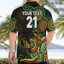 Custom Panthers Rugby Aboriginal Art Hawaiian Shirt NAIDOC Indigenous Tribal