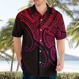 Custom Aotearoa Maori Koru Hawaiian Shirt Polynesian Pacific Tribal Pink
