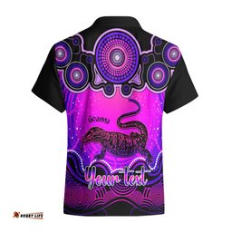 Personalised Australia Capricorn Goanna Zodiac Hawaiian Shirt Auz Astrology Aboriginal Magenta