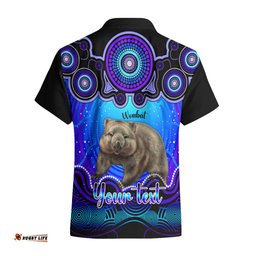 Personalised Australia Taurus Wombat Zodiac Hawaiian Shirt Auz Astrology Aboriginal Blue