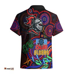 Knights Rugby Aboriginal Art Hawaiian Shirt NAIDOC Indigenous Tribal