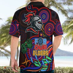 Knights Rugby Aboriginal Art Hawaiian Shirt NAIDOC Indigenous Tribal