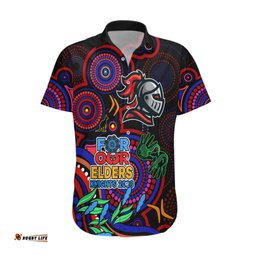 Knights Rugby Aboriginal Art Hawaiian Shirt NAIDOC Indigenous Tribal