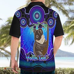 Personalised Australia Cancer Koala Zodiac Hawaiian Shirt Auz Astrology Aboriginal Blue
