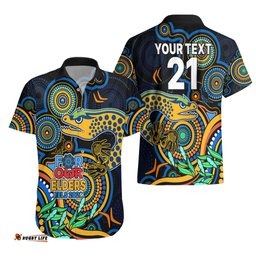 Custom Eels Rugby Aboriginal Art Hawaiian Shirt NAIDOC Indigenous Tribal