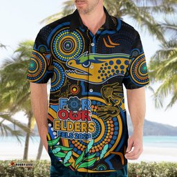 Custom Eels Rugby Aboriginal Art Hawaiian Shirt NAIDOC Indigenous Tribal