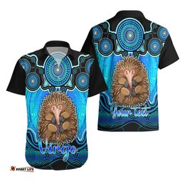 Personalised Australia Virgo Echidna Zodiac Hawaiian Shirt Auz Astrology Aboriginal Aqua