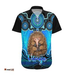 Personalised Australia Virgo Echidna Zodiac Hawaiian Shirt Auz Astrology Aboriginal Aqua