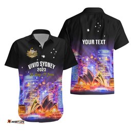Personalised Australia Vivid Sydney Hawaiian Shirt Aussie Proud Sydney Opera House