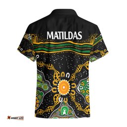 Matildas Australia Soccer Hawaiian Shirt Aboriginal Dots Style