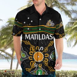 Matildas Australia Soccer Hawaiian Shirt Aboriginal Dots Style