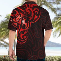 New Zealand Hawaiian Shirt Maori Matariki Galaxy Sky Red