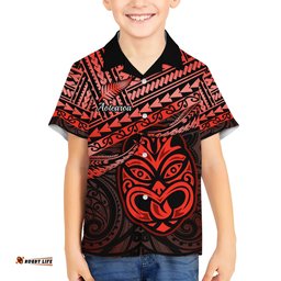 Personalised Matariki New Zealand Hawaiian Shirt Maori New Year Tiki Red Version