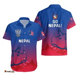 Nepal Cricket Hawaiian Shirt Dynamic Version