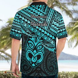 Matariki New Zealand Hawaiian Shirt Maori New Year Tiki Turquoise Version
