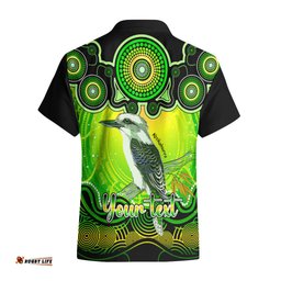 Personalised Australia Sagittarius Kookaburra Zodiac Hawaiian Shirt Auz Astrology Aboriginal Green
