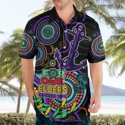Dockers Football Aboriginal Art Hawaiian Shirt NAIDOC Indigenous Tribal