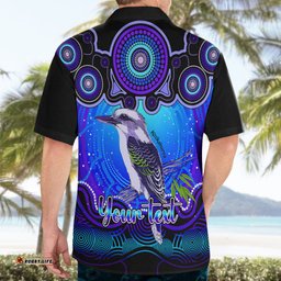 Personalised Australia Sagittarius Kookaburra Zodiac Hawaiian Shirt Auz Astrology Aboriginal Blue