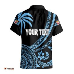 Personalised Fiji Rugby Hawaiian Shirt Tapa Kaivity Curve Style