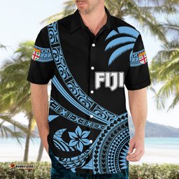 Personalised Fiji Rugby Hawaiian Shirt Tapa Kaivity Curve Style
