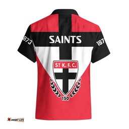 St Kilda Football Hawaiian Shirt Saints 150th Anniversary Sporty Style