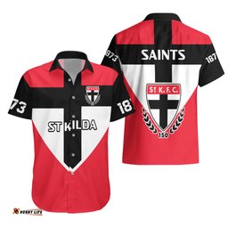 St Kilda Football Hawaiian Shirt Saints 150th Anniversary Sporty Style