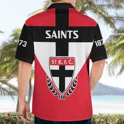 St Kilda Football Hawaiian Shirt Saints 150th Anniversary Sporty Style