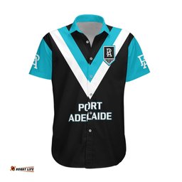 Port Adelaide Football Hawaiian Shirt Go Power Sporty Style